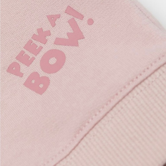 SOLD✨H&M Disney Minnie Mouse Sweatshirt Set (Size 12-18M) Blush Pink Polka Dot - Picture 3 of 12